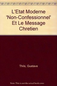 Stock image for LEtat moderne non-confessionnel et le message chr for sale by ISD LLC