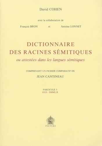 Beispielbild fr Dictionnaire des racines semitiques ou attestees dans les langues semitiques, fasc. 3 zum Verkauf von Kennys Bookshop and Art Galleries Ltd.