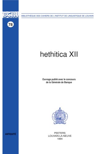 Beispielbild fr Hethitica XII zum Verkauf von ISD LLC