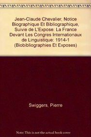 Beispielbild fr JeanClaude Chevalier, notice biographique et bibliographique, suivie de l'expos zum Verkauf von ISD LLC