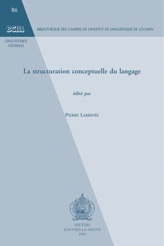 9789068319071: LA STRUCTURATION CONCEPTUELLE DU LANGAGE: 86 (Bibliothque des cahiers de L'Institut de Linguistique de)