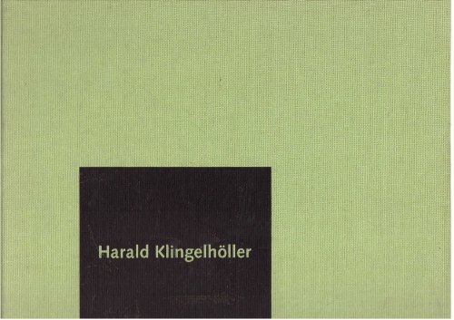 Harold Klingelholler (9789070149260) by Catherine Lampert