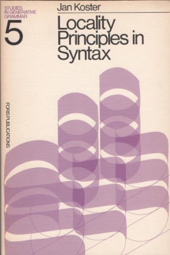 Imagen de archivo de Locality principles in syntax. a la venta por Emile Kerssemakers ILAB