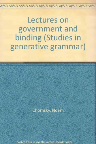 9789070176280: Lectures on government and binding (Studies in generative grammar)