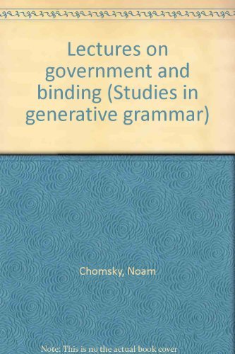 9789070176280: Lectures on Government and Binding (Studies in generative grammar)