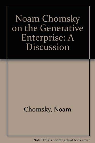 Stock image for Noam Chomsky on the Generative Enterprise: A Discussion for sale by Green Apple Books and Music