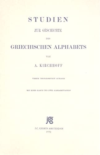 9789070265120: Studien Zur Geschichte Des Griechischen Alphabets