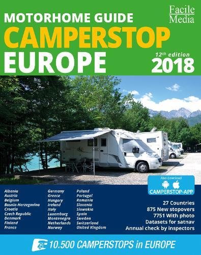 9789076080543: Motorhome guide Camperstop Europe 27 countr. 2018 GPS