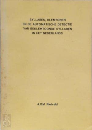 Beispielbild fr Syllaben, klemtonen en de automatische detectie van beklemtoonde syllaben in het Nederlands. zum Verkauf von Antiquariaat Schot