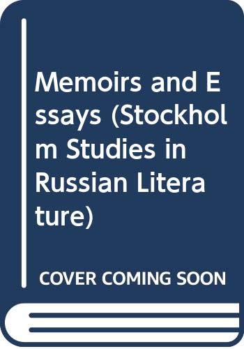 9789122000273: Memoirs and Essays (Stockholm Studies in Russian Literature)