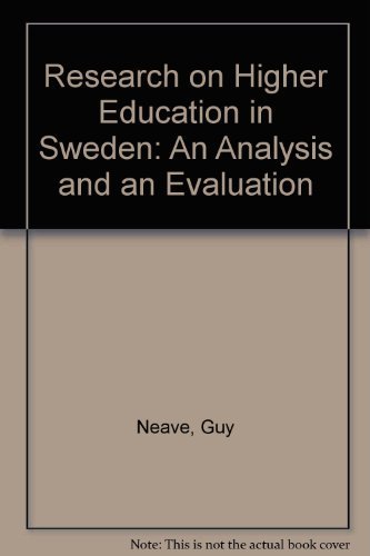 Beispielbild fr Research and Higher Education in Sweden zum Verkauf von Better World Books: West