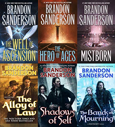 Imagen de archivo de Mistborn 6 Books Collection Set by Brandon Sanderson (Final Empire, Well of Ascension, Hero of Ages, Band of Mourning, Alloy of Law & Shadows of Self) a la venta por Books Unplugged