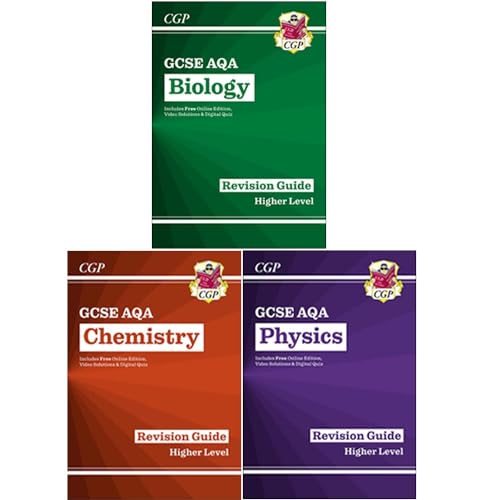 Stock image for New Grade 9-1 GCSE Collection Physics,Chemistry and Biology 3 Books Bundle By CGP Books - AQA Revision Guide with Online Edition for sale by Revaluation Books