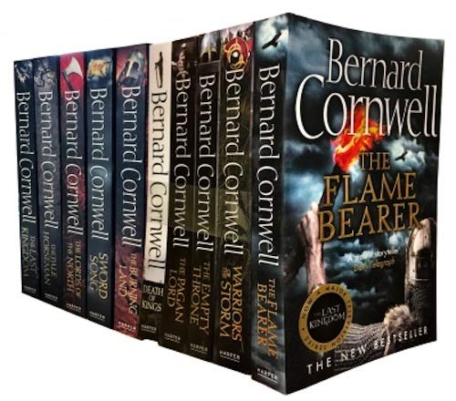 Stock image for Bernard Cornwell's Last Kingdom - Saxon Chronicles Set 1-10 The Last Kingdom, The Pale Horseman, The Lords of the North, Sword Song, The Burning Land, Death of Kings, The Pagan Lord, The Empty Throne, Warriors of the Storm for sale by Plum Books