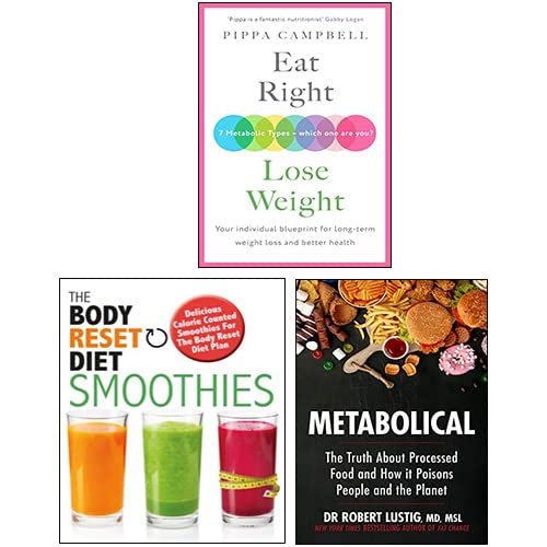 Stock image for Eat Right, Lose Weight, The Body Reset Diet Smoothies, Metabolical 3 Books Collection Set for sale by GF Books, Inc.