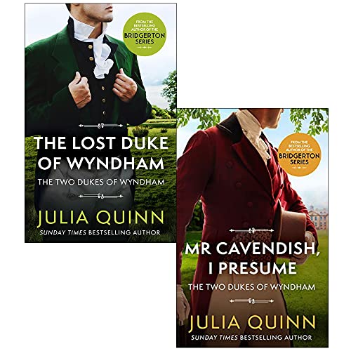 Imagen de archivo de Julia Quinn Two Dukes of Wyndham Series 2 Books Collection Set (The Lost Duke Of Wyndham & Mr Cavendish, I Presume) a la venta por Book Deals