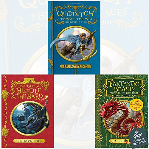 9789123558865: Paquete de 3 libros de la coleccin JK Rowling con GiftJournal ((Libro de bolsillo-Quidditch a travs de los tiempos), (Libro de bolsillo- Los cuentos de Beedle el Bardo), Animales fantsticos y dnd