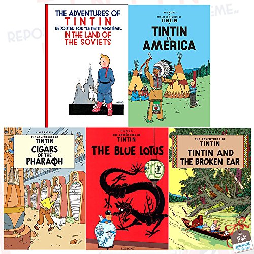 Beispielbild fr The Adventures of Tintin Collection Series 1 : 5 Books Set With Gift Journal (Tintin in the Land of the Soviets, Tintin in America, Cigars of the Pharaoh, The Blue Lotus, The Broken Ear) zum Verkauf von Revaluation Books