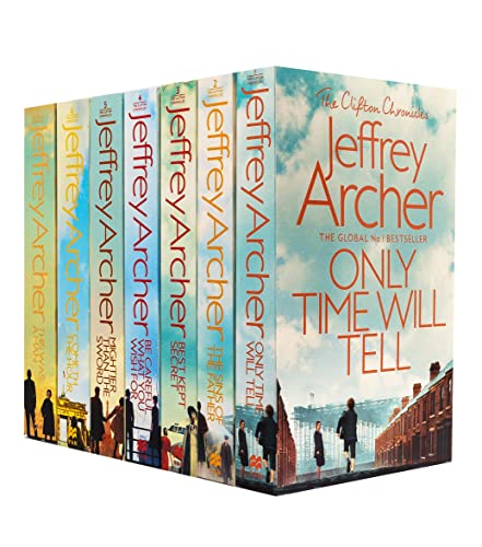 Beispielbild fr Jeffrey Archer The Clifton Chronicles Series 7 Books Collection Set With Gift Journal (Only Time Will Tell, The Sins of the Father, Best Kept Secret, Be Careful What You Wish For, Mightier than the Sword, Cometh the Hour, This Was a Man) zum Verkauf von Revaluation Books