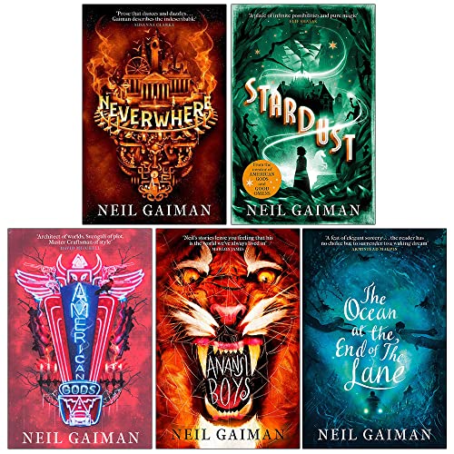 Stock image for Neil Gaiman Collection 5 Books Collection Set With Gift Journal (Neverwhere, Stardust, Anansi Boys, Fragile Things, American Gods) for sale by Revaluation Books