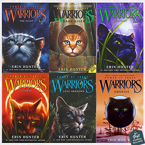 Stock image for Warriors Power of Three Erin Hunter Collection 6 Books Set (The Sight, Dark River, Outcast, Eclipse, Long Shadows, Sunrise) for sale by Front Cover Books