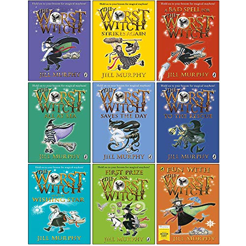 Stock image for The Worst Witch Mega 9 Books Complete Collection Set By Jill Murphy (The Worst Witch, Strikes Again, All At Sea, Saves The Day, To The Rescue, Wishing Star & First Prize) for sale by GF Books, Inc.