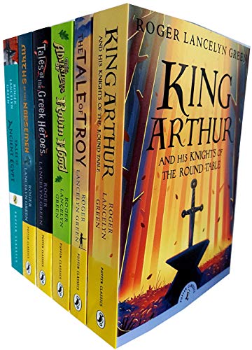 Stock image for Roger Lancelyn Green Collection 6 Books Set inc King Arthur and His Knights of the Round Table, The Tale of Troy, Myths of the Norsemen, Tales of Ancient Egypt, The Adventures of Robin Hood for sale by Revaluation Books