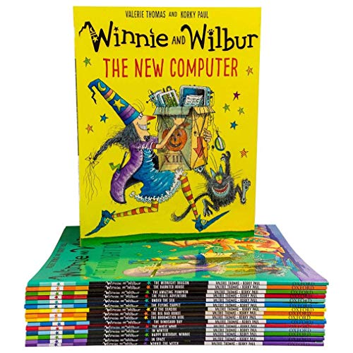 Beispielbild fr Winnie and Wilbur Collection 10 Books Set By Valerie Thomas (Winnie the Witch, The Broomstick Ride, The Magic Wand, At the Seaside, Happy Birthday, Winnie, The Flying Carpet, The Amazing Pumpkin, The Dinosaur Day, The Pirate Adventure, The Big Bad Robot) zum Verkauf von Revaluation Books