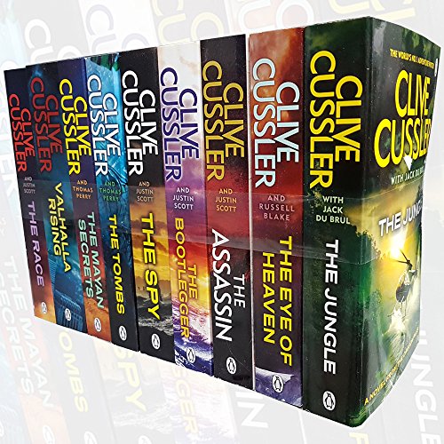 Beispielbild fr Clive Cussler Collection 9 Books Set (The Jungle, The Eye of Heaven, The Assassin, The Bootlegger, The Spy, The Tombs, The Mayan Secrets,Valhalla Rising, The Race) zum Verkauf von Blindpig Books