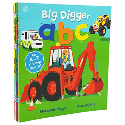 Stock image for emergency, big digger abc, choo choo clickety-clack!, dig dig digging, roar!, snap!, zoom, rocket, zoom! and stomp, dinosaur, stomp! 8 books collection set by margaret mayo for sale by Revaluation Books