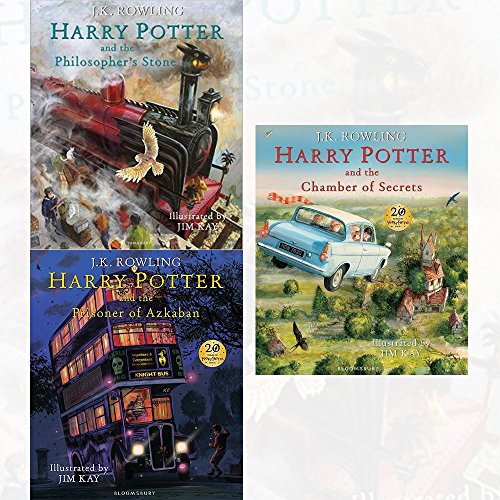 Stock image for harry potter illustrated edition 3 books collection set (harry potter and the philosopher's stone, harry potter and the prisoner of azkaban, harry potter and the chamber of secrets) for sale by Revaluation Books