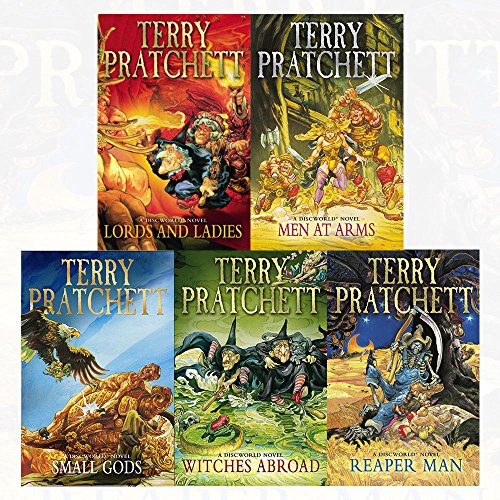 Imagen de archivo de discworld novel series 3 :11 to 15 books collection set (reaper man, witches abroad, small gods, lords and ladies, men at arms) a la venta por Revaluation Books