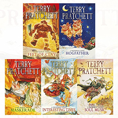 Imagen de archivo de discworld novel series 4 :16 to 20 books collection set (soul music, interesting times, maskerade, feet of clay, hogfather) a la venta por Revaluation Books