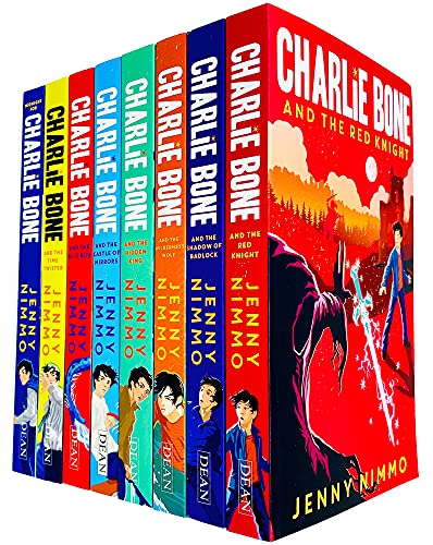 Stock image for charlie bone collection 8 books set by jenny nimmo (midnight for charlie bone, the time twister, the blue boa, the castle of mirrors, the hidden king, the wilderness wolf, the shadow of badlock, the red knight) for sale by Revaluation Books