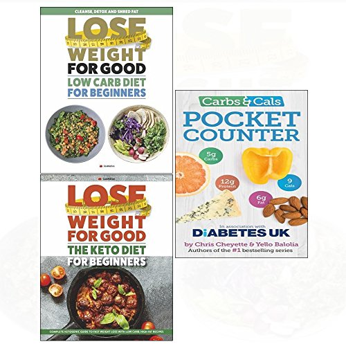 Stock image for Carbs & cals pocket counter, low carb diet, keto diet for beginners 3 books collection set for sale by Revaluation Books