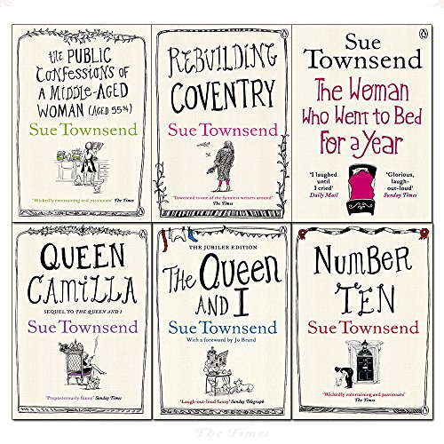 9789123654048: sue townsend 6 books collection set - (number ten,the queen and i,queen camilla,the public confessions of a middle-aged woman,rebuilding coventry,the woman who went to bed for a year)