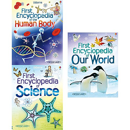 Stock image for Usborne first encyclopedias series 1 : 3 books collection set (human body, science, our world) for sale by Revaluation Books