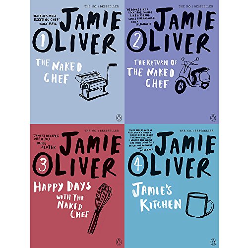 Imagen de archivo de Jamie oliver collection 4 books set (the naked chef, the return of the naked chef, happy days with the naked chef, jamie's kitchen) a la venta por Revaluation Books