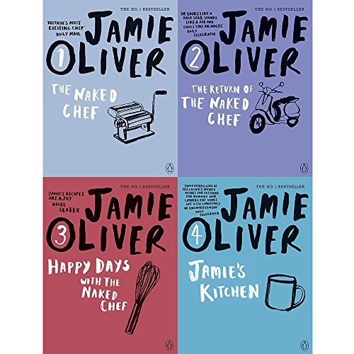 Stock image for Jamie oliver collection 4 books set (the naked chef, the return of the naked chef, happy days with the naked chef, jamie's kitchen) for sale by Revaluation Books