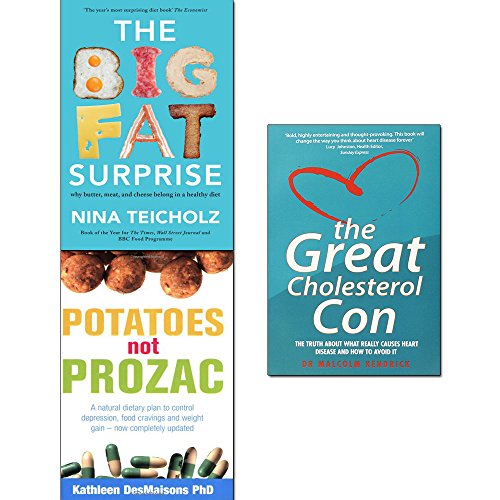 Stock image for Great cholesterol con, big fat surprise and potatoes not prozac 3 books collection set for sale by GF Books, Inc.