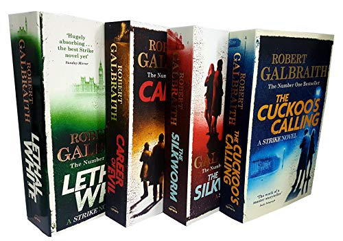 Stock image for The Cuckoo'S Calling, The Silkworm, Career Of Evil, Lethal White Cormoran Strike By Robert Galbraith -4 Books Collection Set for sale by Bookstore99