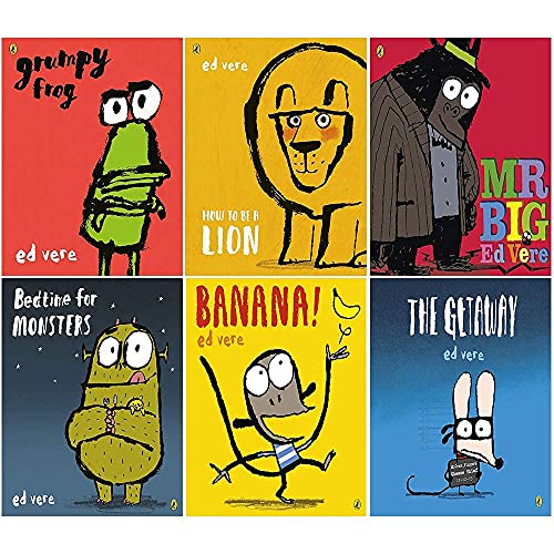 9789123757800: Ed Vere 6 books collection set (grumpy frog, how to be a lion, mr big, bedtime for monsters, banana, the getaway)