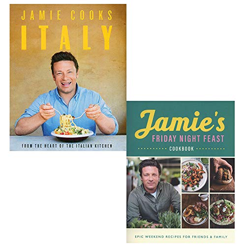 Stock image for Jamie cooks italy [hardcover], jamie's friday night feast cookbook 2 books collection set for sale by Revaluation Books