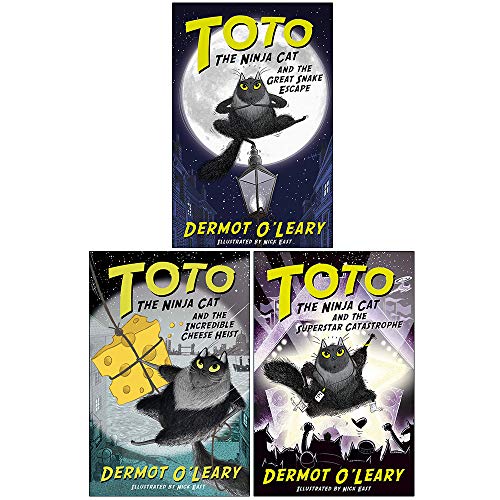 Stock image for The Toto the Ninja Cat Series 3 Books Collection Set By Dermot O'Leary ( the Great Snake Escape , the Incredible Cheese Heist , the Superstar Catastrophe ) for sale by Revaluation Books