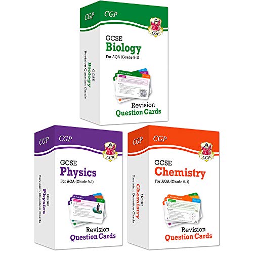 Stock image for New 9-1 gcse chemistry, biology, physics collection 3 books set -aqa revision question cards for sale by Revaluation Books