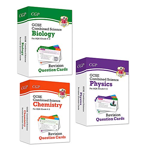 9789123764211: New 9-1 gcse combined science collection biology, chemistry, physics 3 Cards set - aqa revision question cards