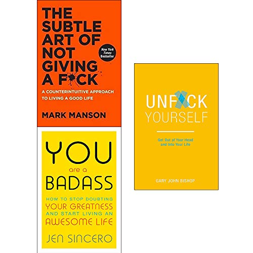 Beispielbild fr Subtle art of not giving a fck [hardcover], you are a badass, unfck yourself 3 books collection set zum Verkauf von Buchpark