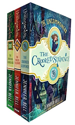 9789123774142: Jennifer Bell The Uncommoners Series 3 Books Set (Smoking Hourglass, Frozen Telescope, Crooked Sixpence)