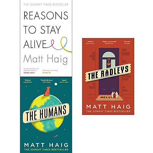 Imagen de archivo de Matt haig collection 3 books set (reasons to stay alive, the humans, the radleys) a la venta por Revaluation Books