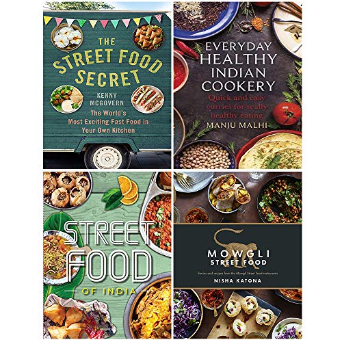 Stock image for Street Food Secret, Everyday Healthy Indian Cookery, Fresh & Easy Indian Street Food, Mowgli Street Food [Hardcover] 4 Books Collection Set for sale by Revaluation Books